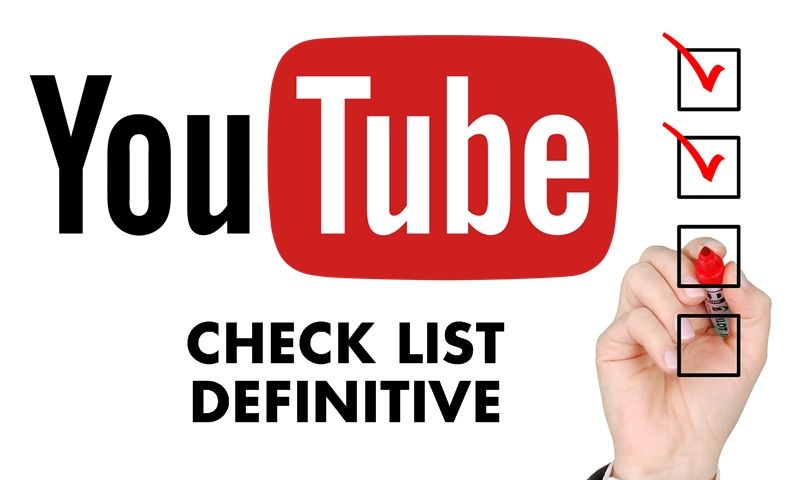 check list para optimizar canal de youtube